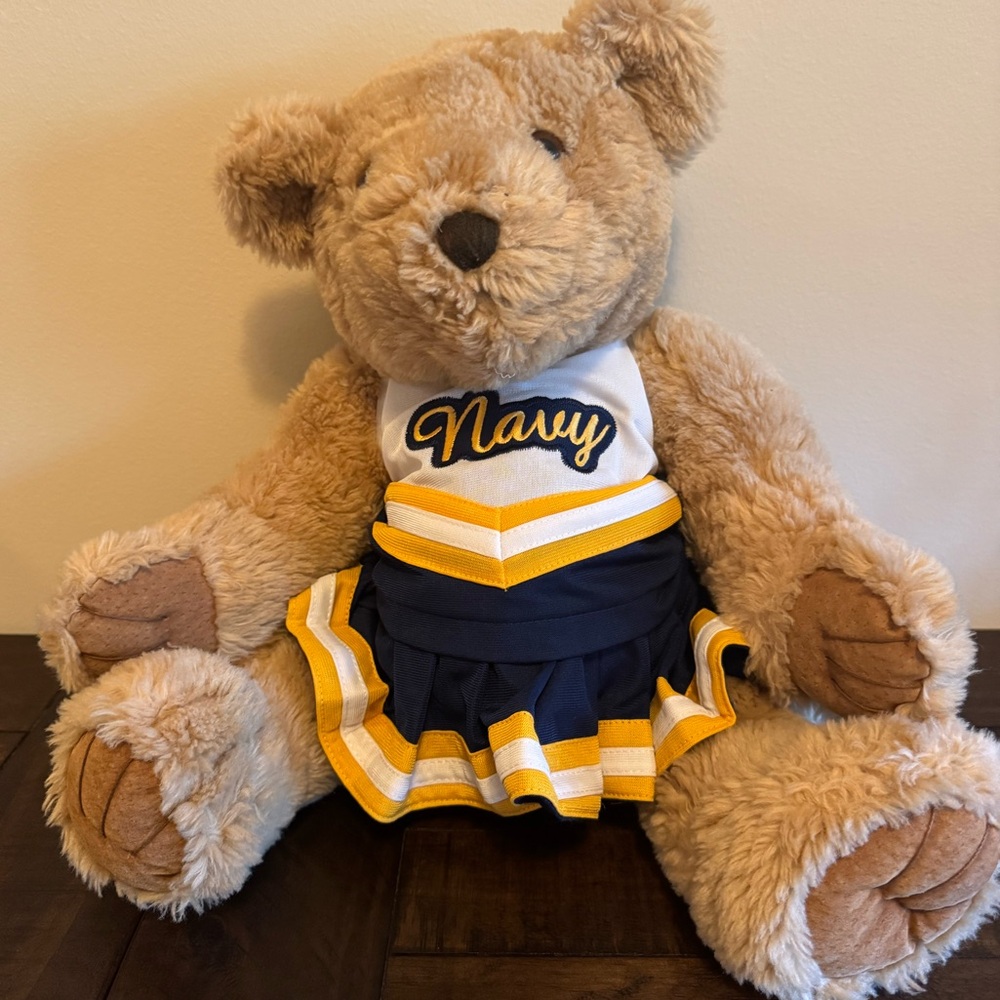 US Navy Traditional Bear Cheerleader Teddy Bear Toy Plush